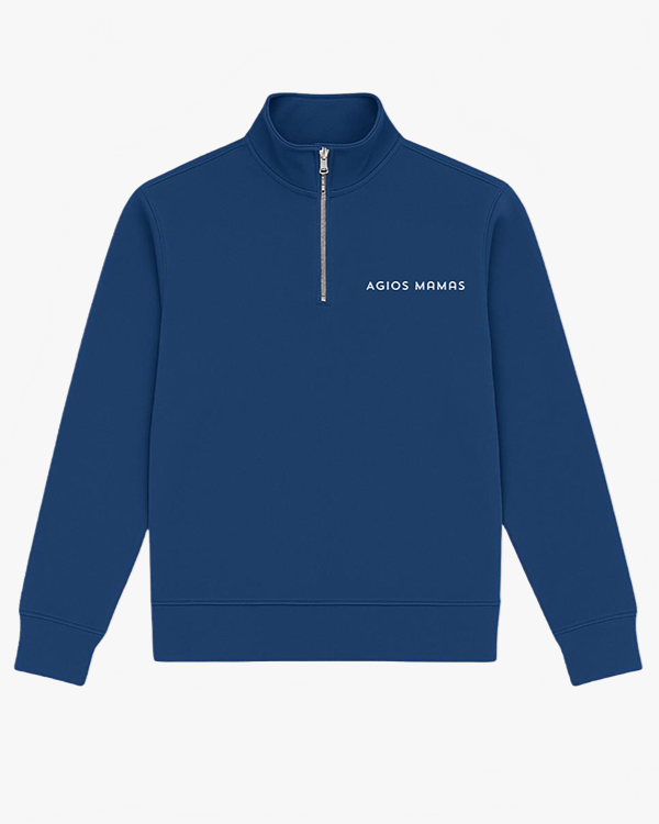 Basics Zip Sweater – Marineblauw